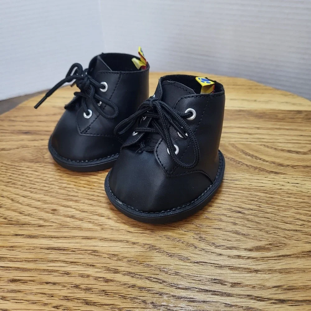 Build A Bear Workshop Faux Leather Lace Up Boots Plush Stuffed Animal Accessory